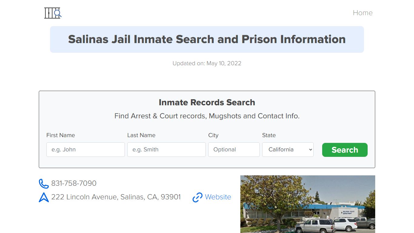 Salinas Jail Inmate Search, Visitation, Phone no ...